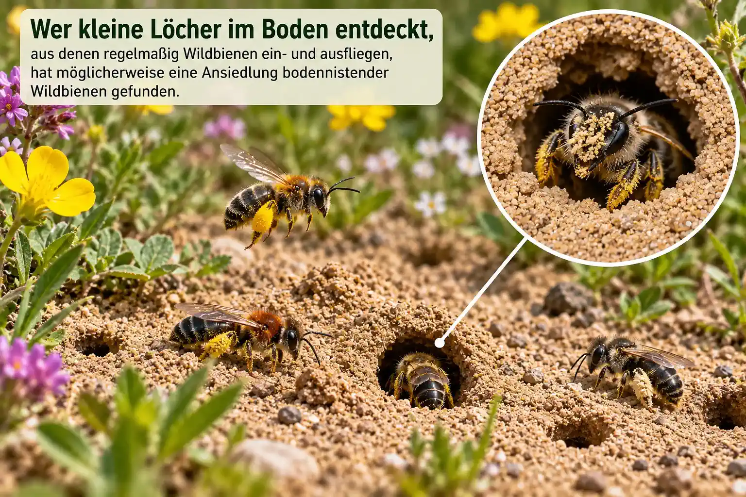 Ein Bienennest im Kleingarten – was tun