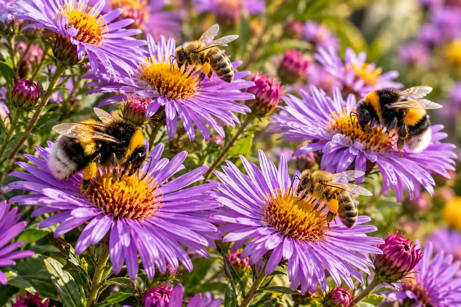 Auch im Herbst sind noch Bienen aktiv