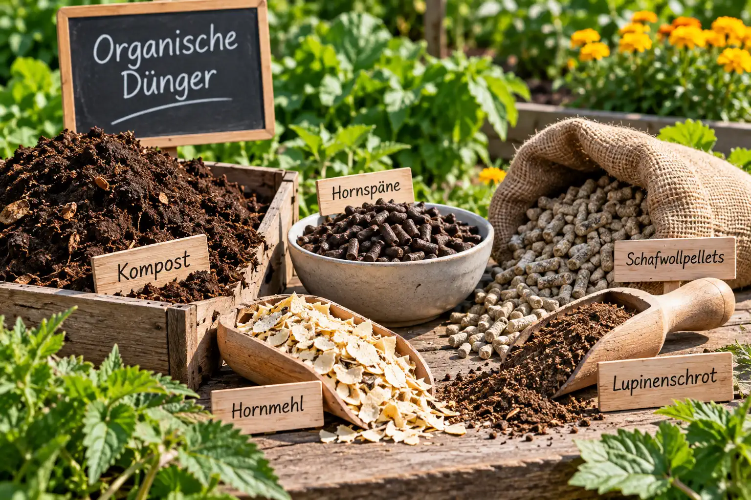 Das Bild zeigt organische Dünger