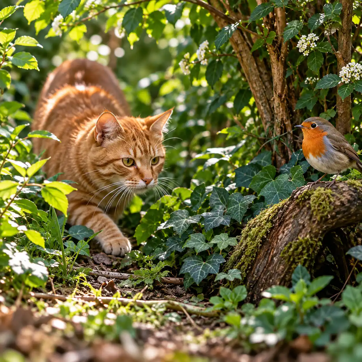 Gefahr für Vögel - Katzen